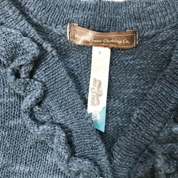 Matilda Jane You & Me Homeroom Manners Count Blue Sweater Vest 4Y - Picture 4 of 5